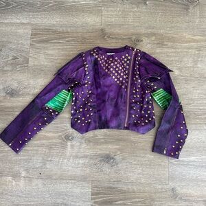 Disney Store Costume Descendants Mal Moto Jacket Size Youth 9-10 Authentic Rare